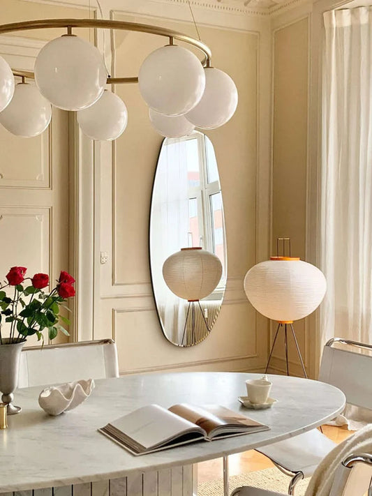 Grand Miroir d'Opale Mural Organique - 150 x 55 cm