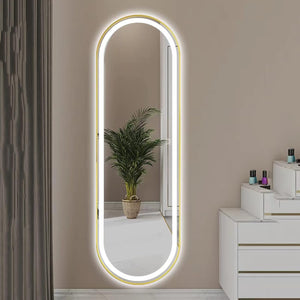 Miroir Plein Pied Ovale Emery avec Éclairage LED Tactile – 170x70 cm