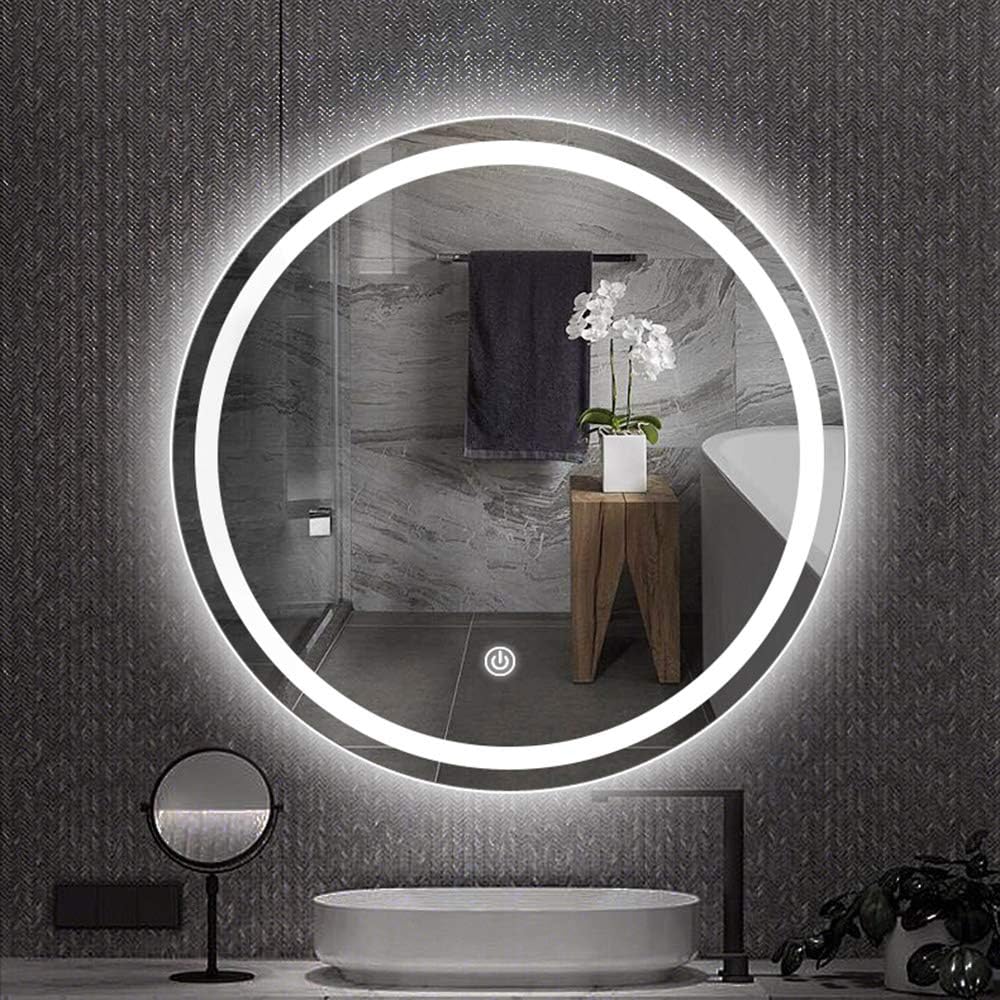 Miroir de Salle de Bain Rond à LED avec Capteur Tactile - Design Premium 70cm