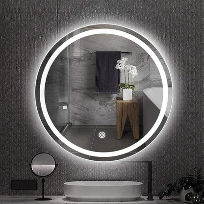 Miroir de Salle de Bain Rond à LED avec Capteur Tactile - Design Premium 70cm