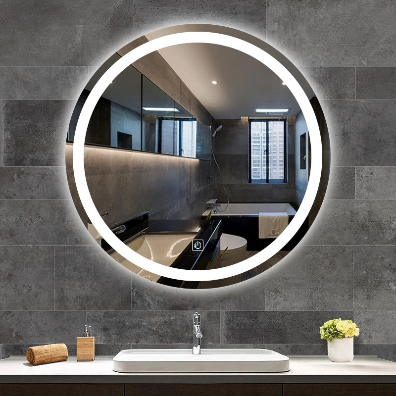 Miroir de Salle de Bain Rond à LED avec Capteur Tactile - Design Premium 70cm