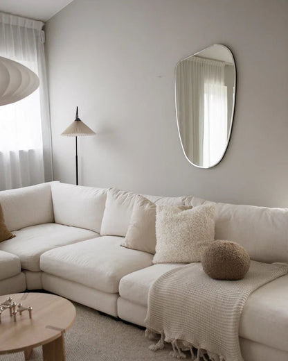 Miroir Mural Organique Ample - Édition Spéciale | 100 x 58 cm