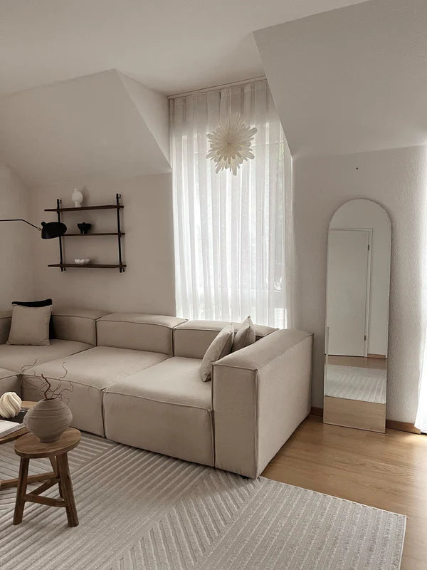 Miroir Arko n° 2 | Design Vintage Chic avec Cadre en Fer - 160 x 50 cm