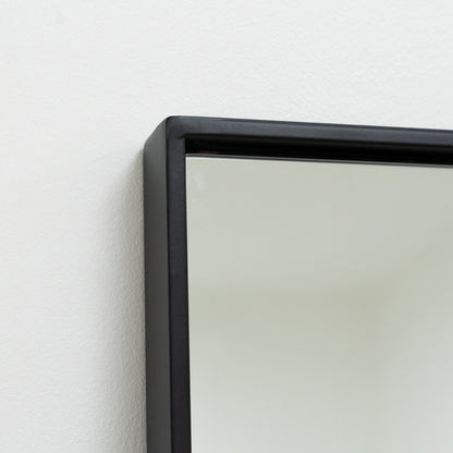 Grand Miroir de Plain-Pied en Métal Noir Mat, 200 x 100 cm – Style Industriel Moderne
