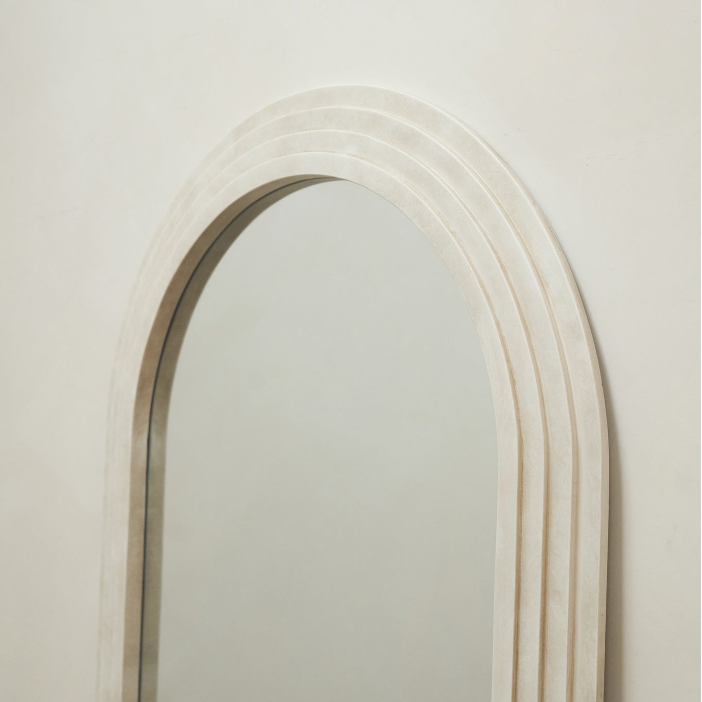 Miroir à Arche Sculptural Luciana - Finition Béton de Luxe - 180 x 80 cm
