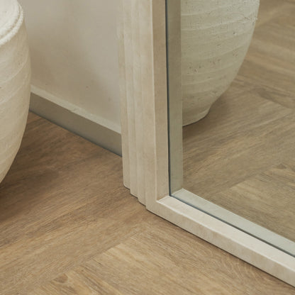 Miroir à Arche Sculptural Luciana - Finition Béton de Luxe - 180 x 80 cm