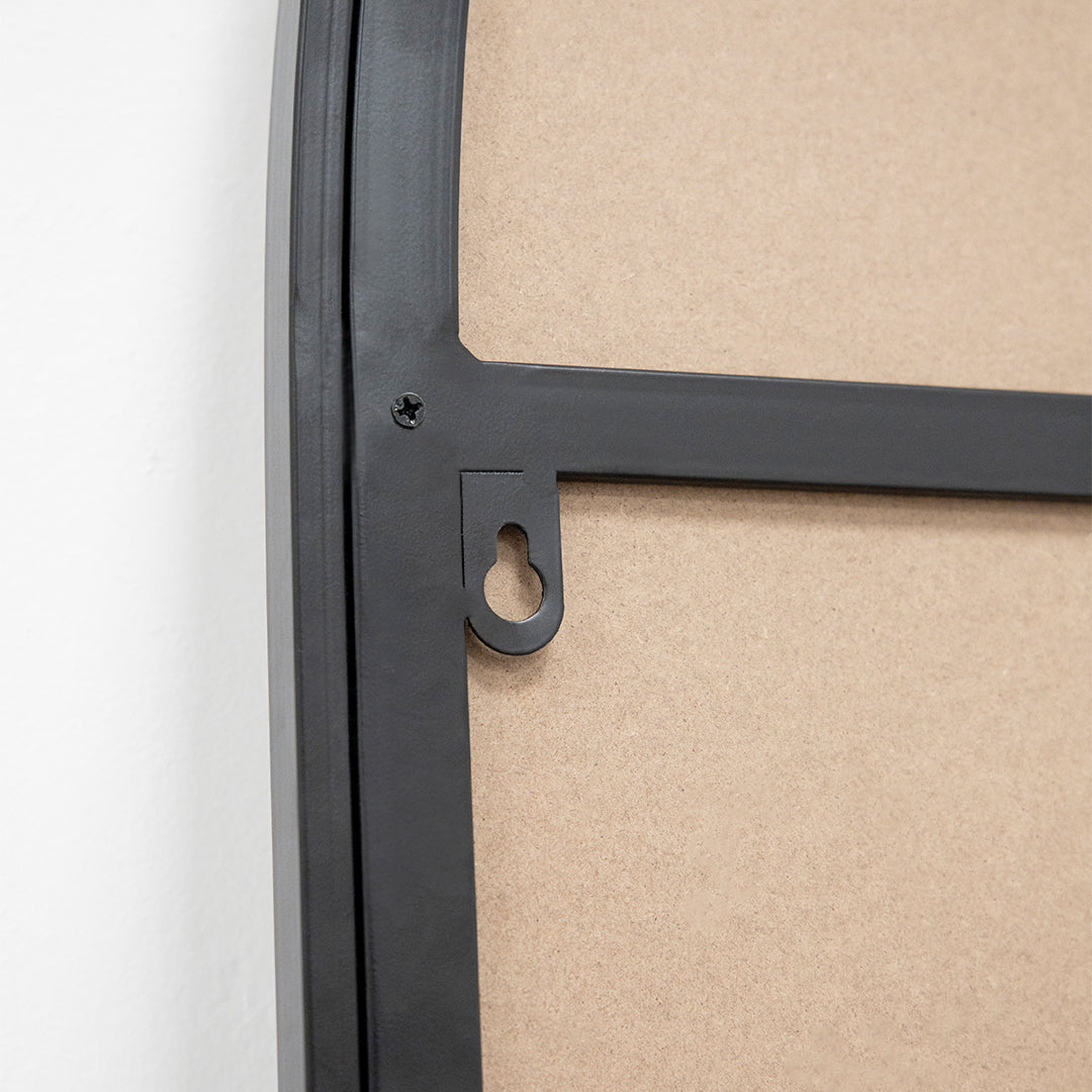 Miroir Arqué Pleine Longueur avec Cadre en Métal Minimaliste - 160 cm x 60 cm