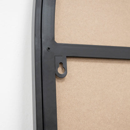 Miroir Arqué Pleine Longueur avec Cadre en Métal Minimaliste - 160 cm x 60 cm