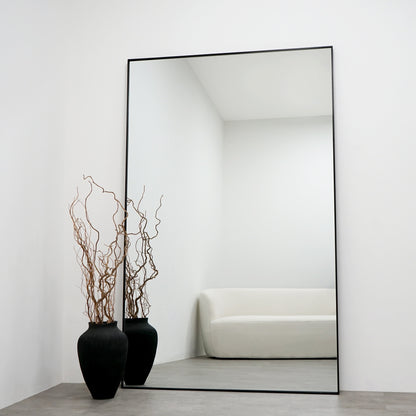 Grand Miroir de Plein-pied Style Industriel en Métal Noir - 190 cm x 120 cm