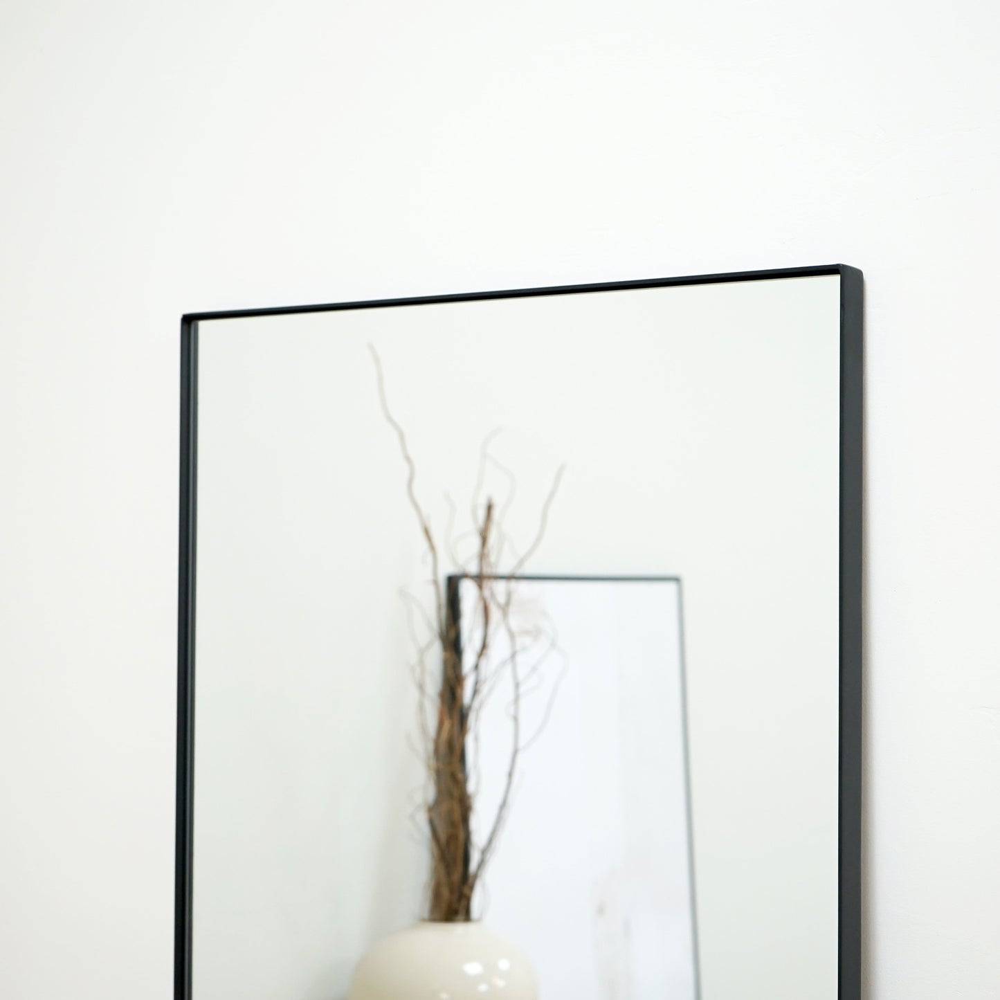 Miroir Rectangulaire Pleine Longueur Theo - Style Industriel en Métal Noir - 179 x 60 cm