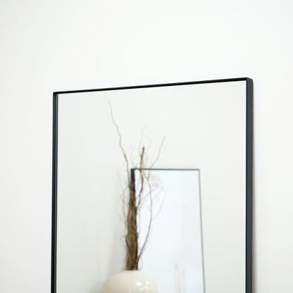 Miroir Rectangulaire Pleine Longueur Theo - Style Industriel en Métal Noir - 179 x 60 cm