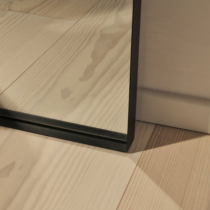 Miroir Arqué Mural et Plein Pied Arcus - Cadre en Métal Noir Mat - 170 x 80 cm