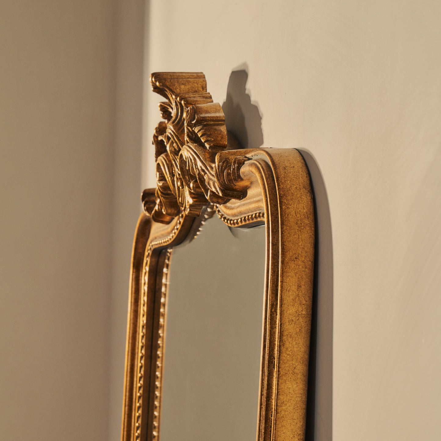 Miroir de Corps Entier Arqué Or Antique Style Baroque - 189 x 80 cm