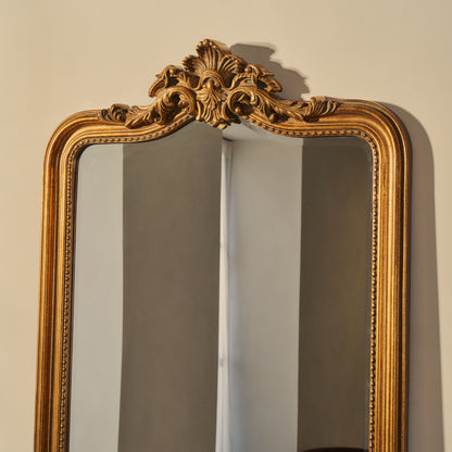 Miroir de Corps Entier Arqué Or Antique Style Baroque - 189 x 80 cm