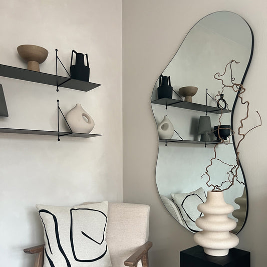 Miroir Mural Organique Edge - Design Irrégulier Contemporain 120 x 70 cm